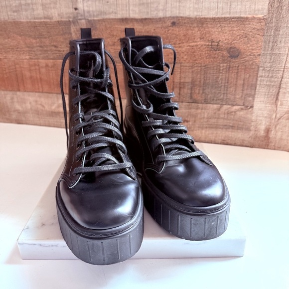 Puma X Dua Lipa Mayze Black High-Top Platform Boots - Picture 5 of 9